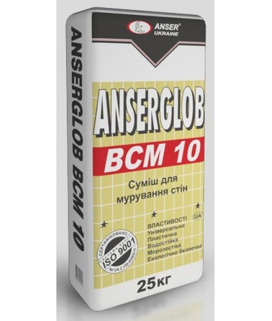 Кладочная смесь ANSERGLOB ВСМ-10 25кг